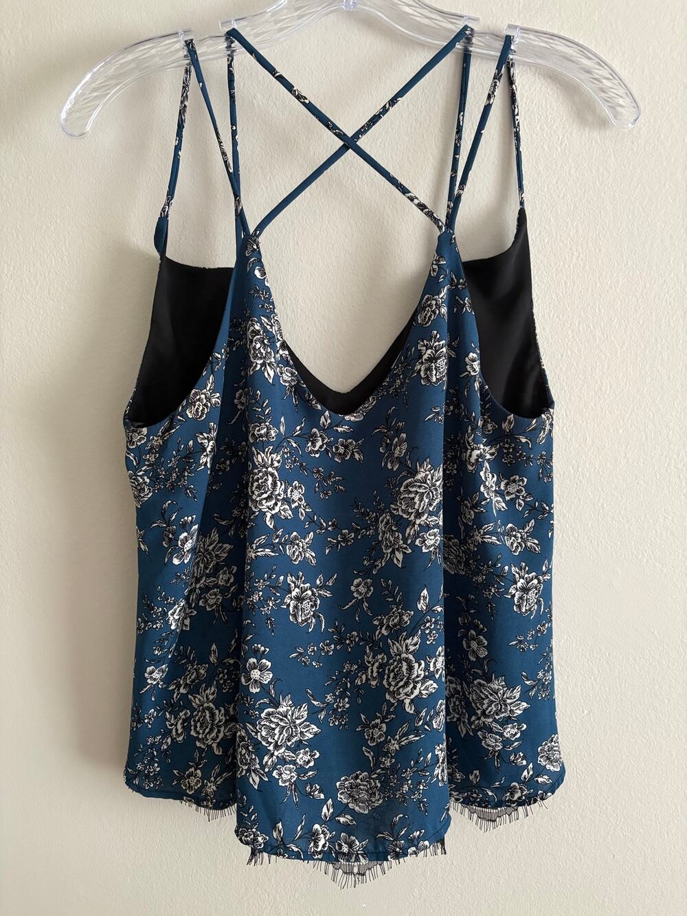 Chelsea28 Floral Chiffon Strappy Camisole Tank Top Size M